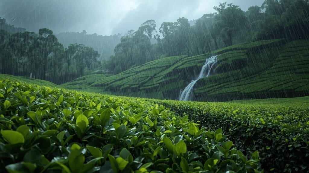 excessive railfall on tea plantations