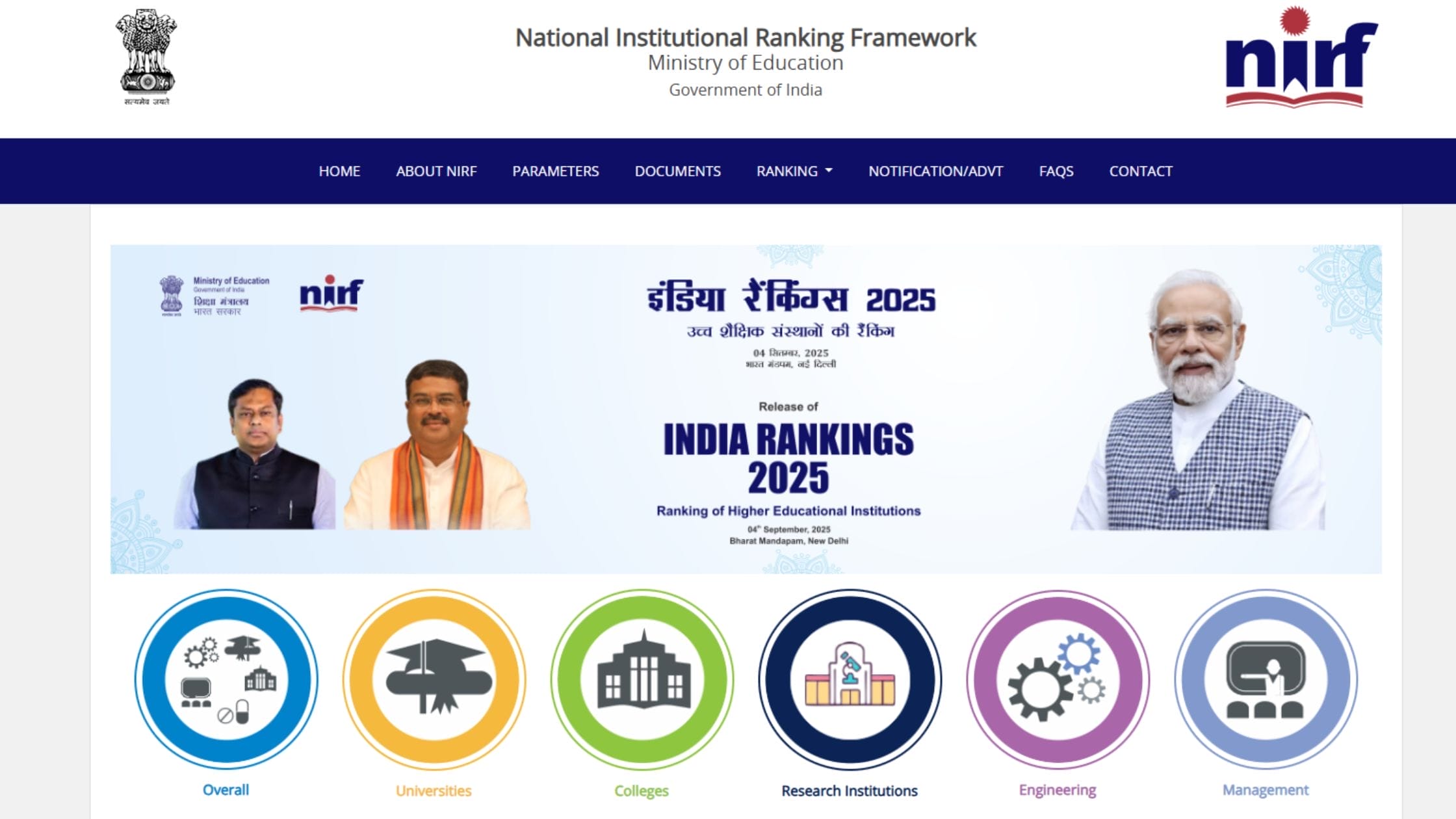 NIRF Rankings 2025: IARI Delhi and ICAR-NDRI Haryana Lead in Agriculture Category